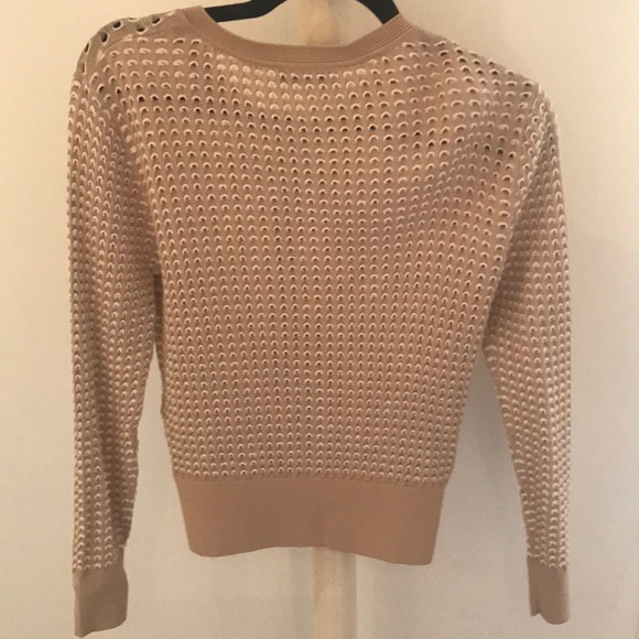 Sandro Nude and White cutout sweater - Picture 3 of 5